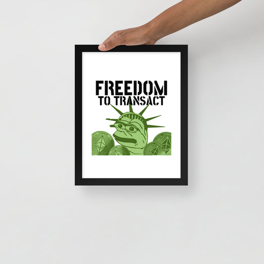 Freedom To Transact Statue of Liberty Pepe Poster