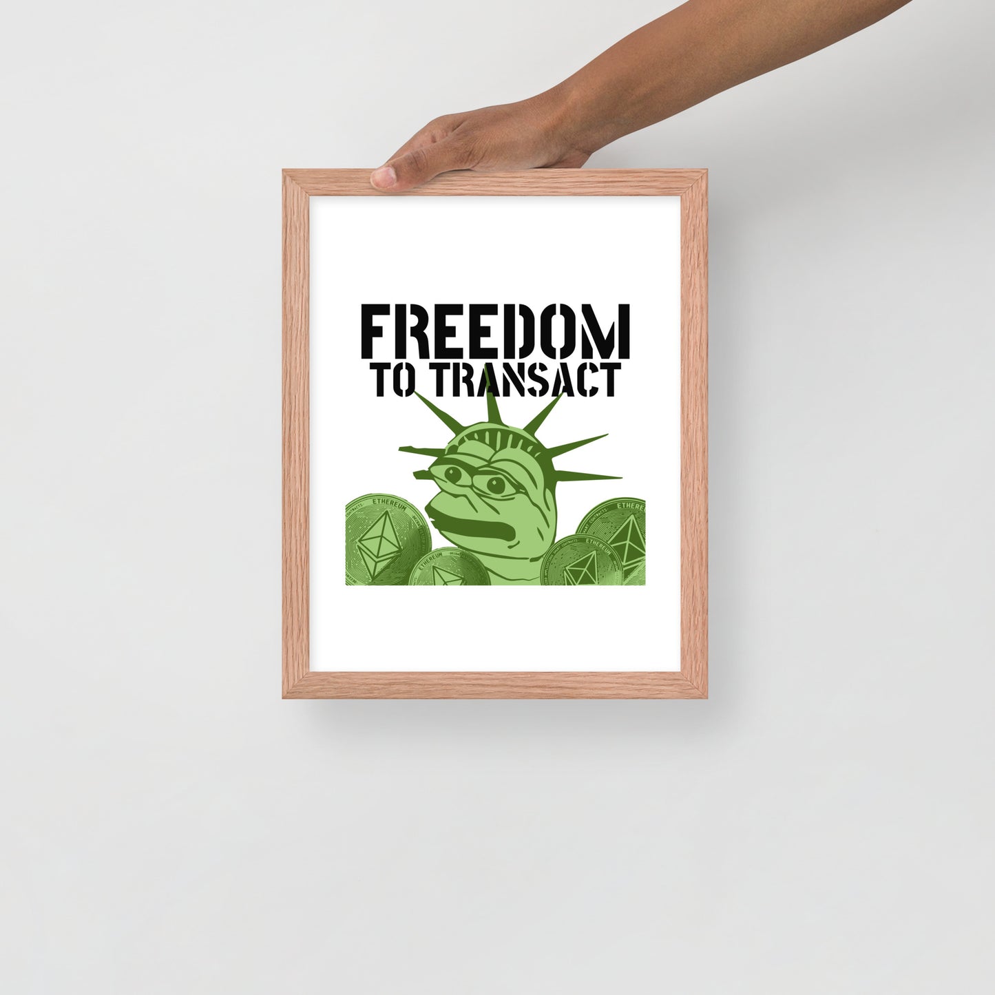 Freedom To Transact Statue of Liberty Pepe Poster