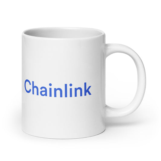 Chainlink White glossy mug